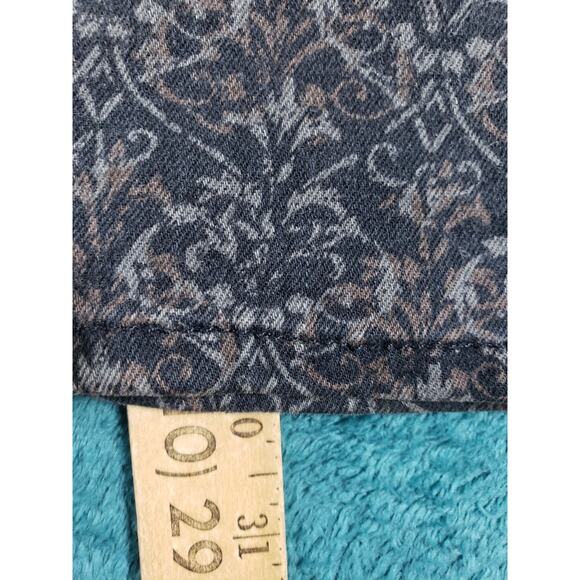 Mossimo Jeans Size 10 Womens Black Stretch Denim Pants Floral Mid Rise Skinny - Picture 7 of 11